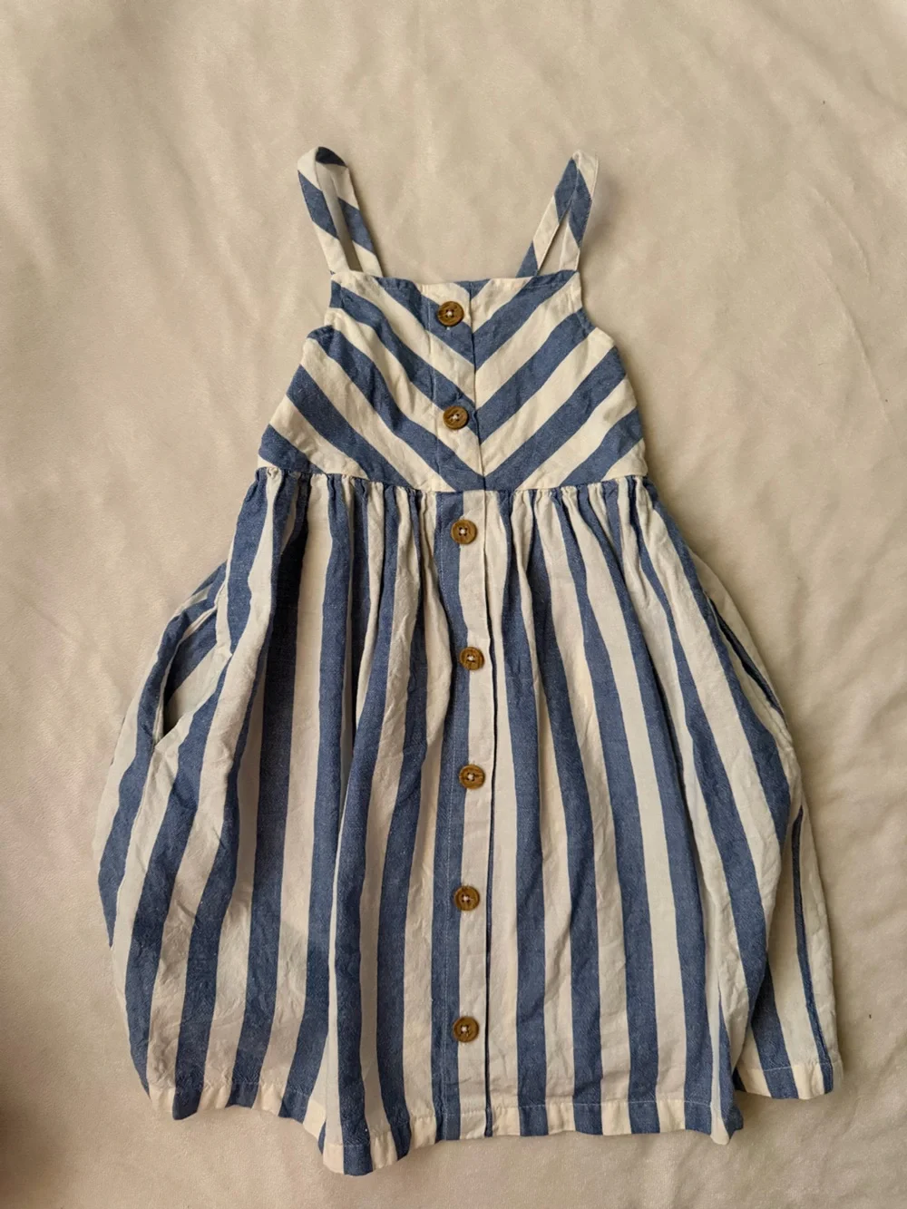Hanna Andersson Blue and White Striped Sundress